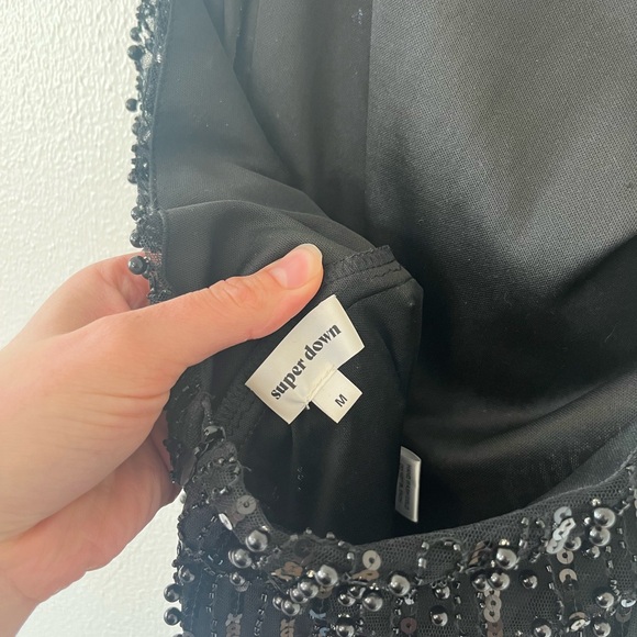 by the way. Black Sequin Jumpsuit M - Picture 9 of 12